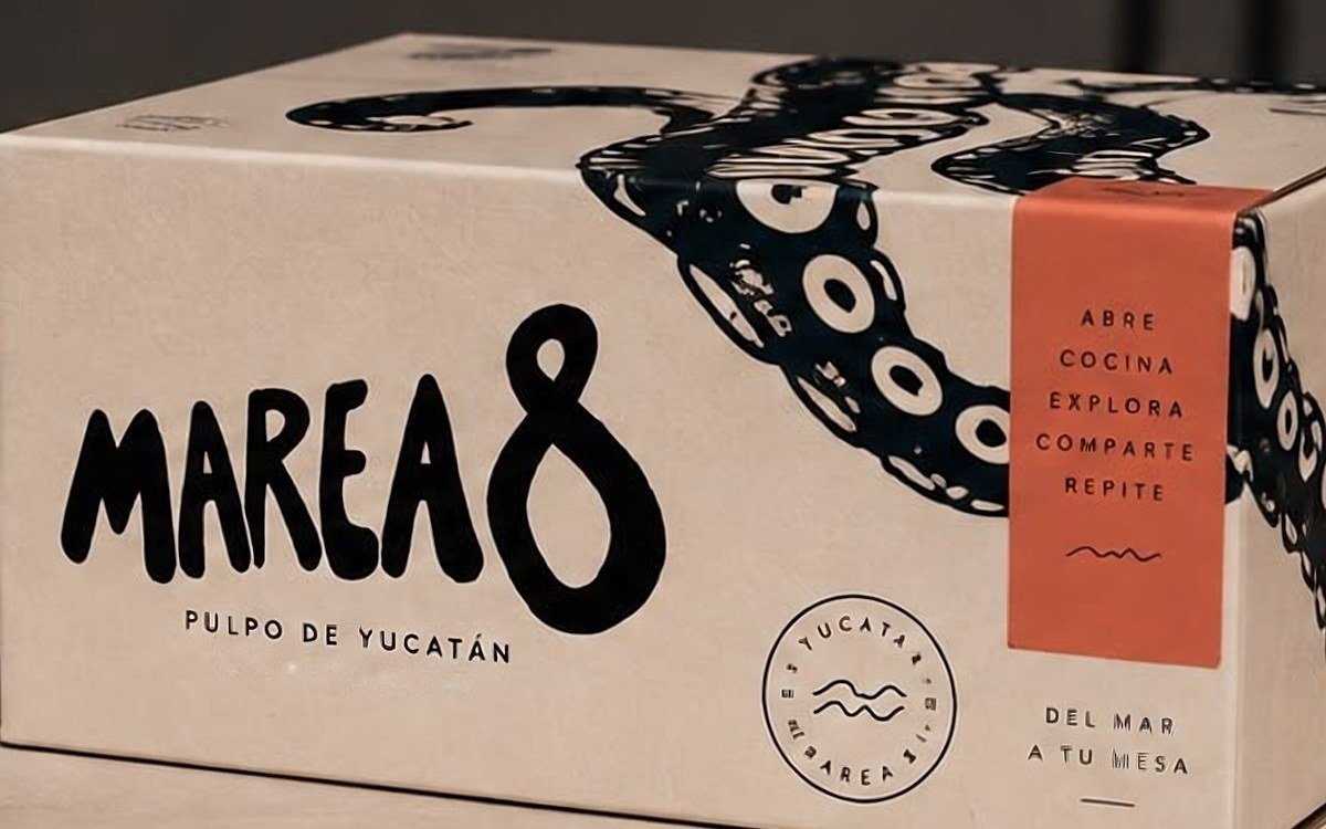 Caja MAREA8 con ilustración de tentáculo